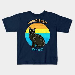 World's Best Cat Dad Kids T-Shirt